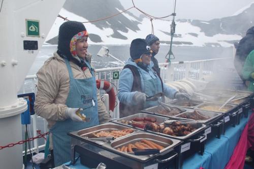 Antarctica - Barbecue on deck