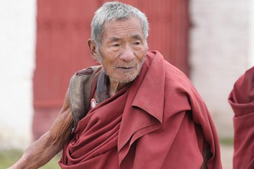 Tibet - oude monnik